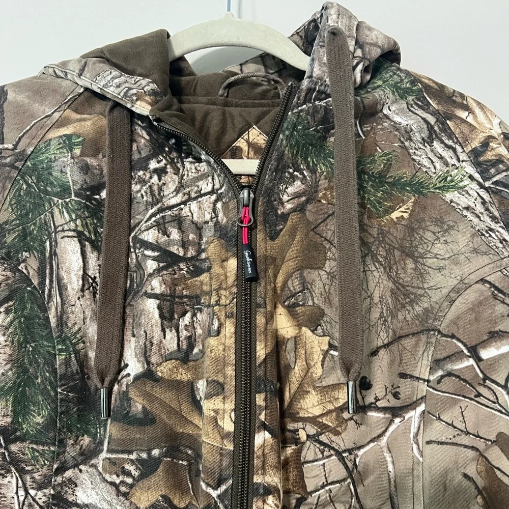 Women’s Hunting Camouflage Hooded Jacket Gander Mountain Guide Series Realtree - Picture 6 of 10